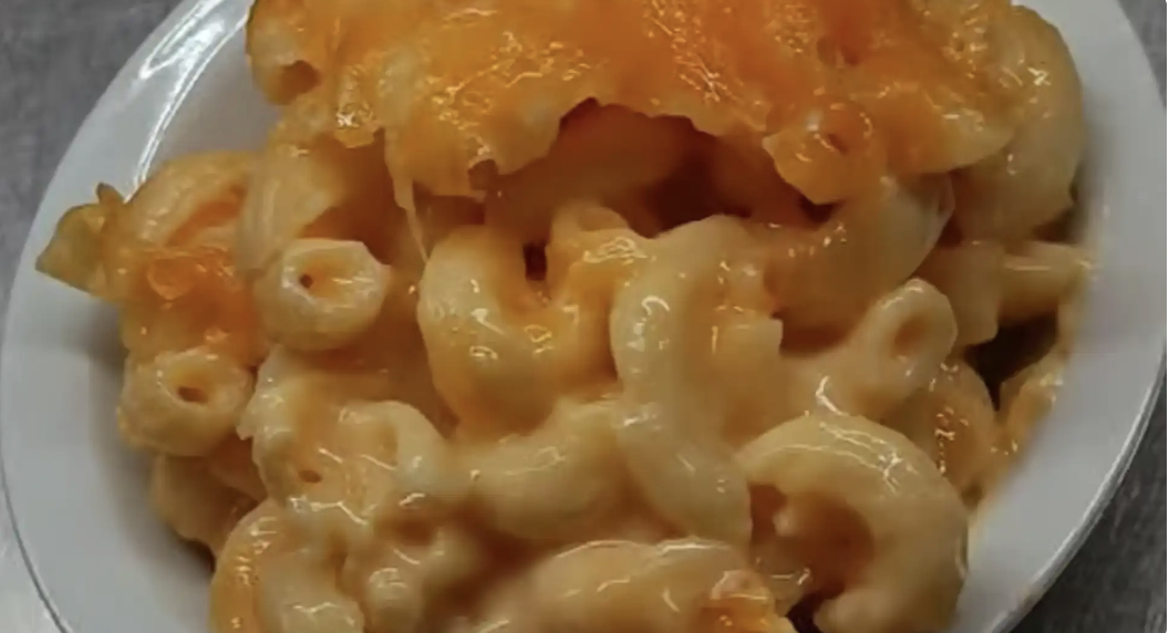Baked three-cheese mac & cheese